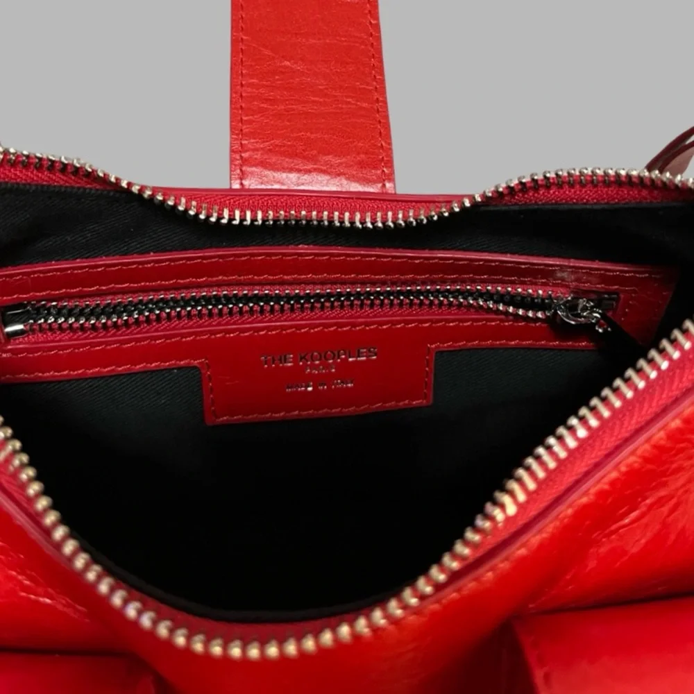 THE KOOPLES RED LEATHER AMELIA BAG NWT - Picture 9 of 13